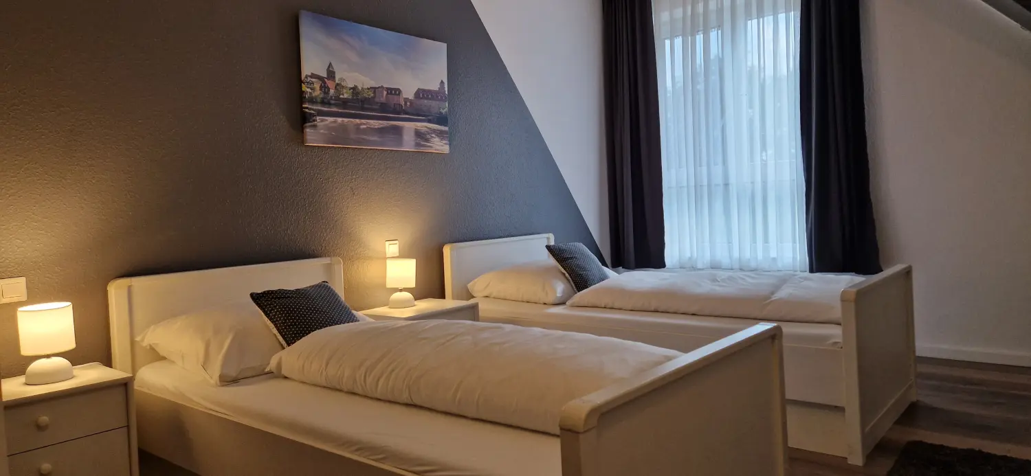 Schlafzimmer im Hotel Borchert